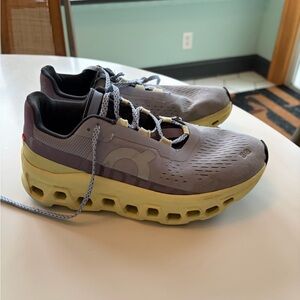 ON Women's Gray and Yellow Sneakers